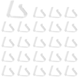 Quweiz 24 Pcs Plastic Tablecloth Clips, Clear Picnic Table Cloth Clips, Transparent Table Cloth Holder Table Cover Clips for Christmas Home Party Indoor Outdoor Camping