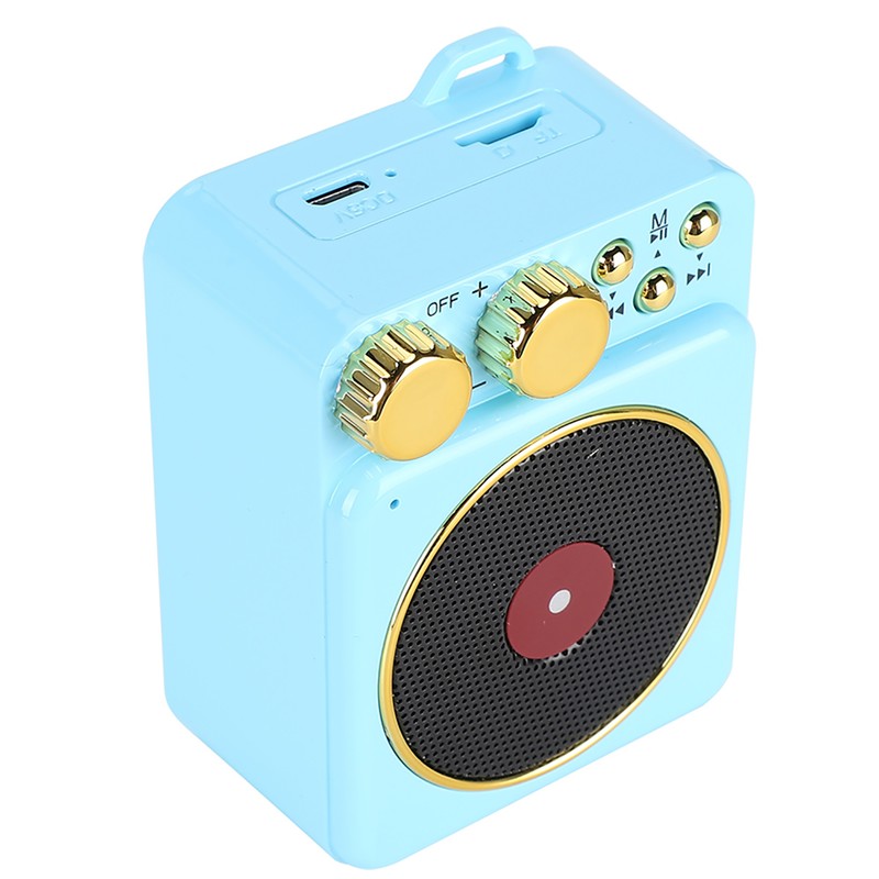DC 3.7V Retro Bluetooth 5.0 Speaker with Smart Audio Voice