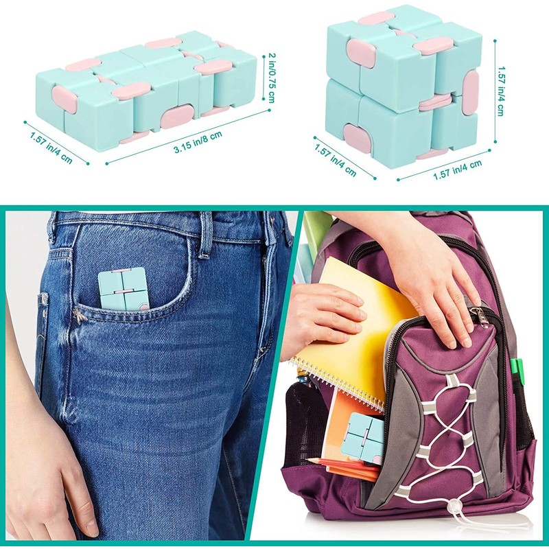 Infinity Cube Fidget Toy Stress Relieving Fidgeting Game for Kids