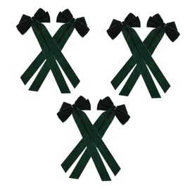 minkissy 6pcs Velvet Bow Hair Clips for Women and Soft Flocked Ribbon Barrettes with Long Tails Secure Grip Hair Accessories for Daily Wear Festivals and Formal Events