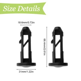 UFURMATE 4 Pairs Wheelie Bin Lid Hinge Pins, Plastic Wheelie Container Lid Hinge Pins for Home and Commercial Wheelie Bin