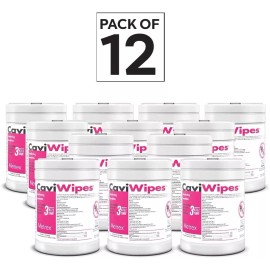 Metrex Case of Metrex Caviwipes 13-1100 Towelettes Large 160 Canister - Case of 12- NEW