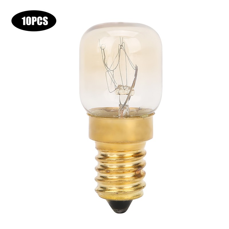 10Pcs 300℃ High Temperature Resistance E14 Brass Microwave Oven Light