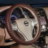 Men Steering Wheel Cover Leather for Car Brown Hand-Made Wheel