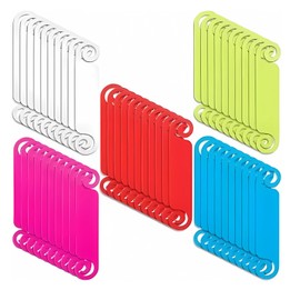 Cable Tags 50 Pack (5 Colors x 10 Pieces) Multi Color Wrap Around Cord Labels Cable Labels for Writing Wire Identification Tags Organization