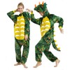 CASABACO Dinosaur Costume Onesie Adult Women Novelty Onepiece Pajamas, Green, XL