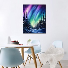 Colorful Starry Sky Paint by Numbers for Adults Van Gogh Adult Paint by Number Acrylic Paint Kits for Adults DIY Adult Paint by Number Kits on Canvas View Art Crafts for Home 16"x20"(Frameless)