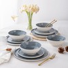 LERATIO Ceramic Dinnerware Sets for 4,Porcelain Plates and Bowls Sets