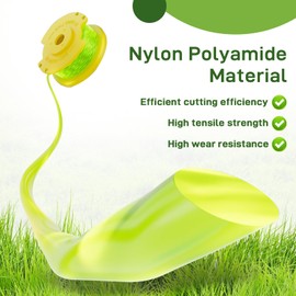 11Pack .080" String Spool Compatible with Hart Auto-Feed String Trimmer Cordless Trimmers and Cover Cap Replacement Part,Replacement Hart Auto-Feed Pre-Wound Spool Line Each 11ft (10Spools, 1Cap)