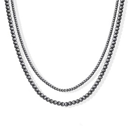 KummerSaprk Navajo Pearl Necklace Western Necklaces for Women Western Jewelry Layered Pearl Beaded Necklace Trendy Stuff