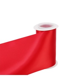 ITIsparkle 100mm Width (4") Double Faced Satin 4.5 Meters (Full Reel) Premium Quality Ribbon Ideal for Crafts/Gift Wrapping/Floristry - Red