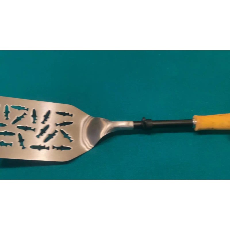 G.E.I. GEI OPEN FACE FISHING POLE BBQ SPATULA Stainless Steel