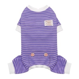KYEESE- Pijamas para Perros Pijamas para Perros a Rayas Mono Ligero para Perros Traje elástico para Perros Ropa Suave para Perros Cómoda