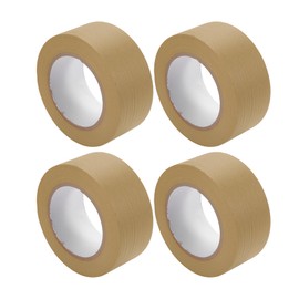 Partuto 4 Pcs 2 Inches x 54.7 Yards Universal Painters Tape - DIY Car Auto Paint for Masking Tape No Residue - Crepe Paper Brown