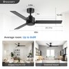 Breezary 48 inch Industrial Ceiling Fans without Lights Remote Control,