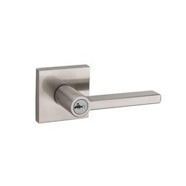 Kwikset 156HFL SQT 15 SMT CP Halifax Satin Nickel Entry Lever Featuring SmartKey