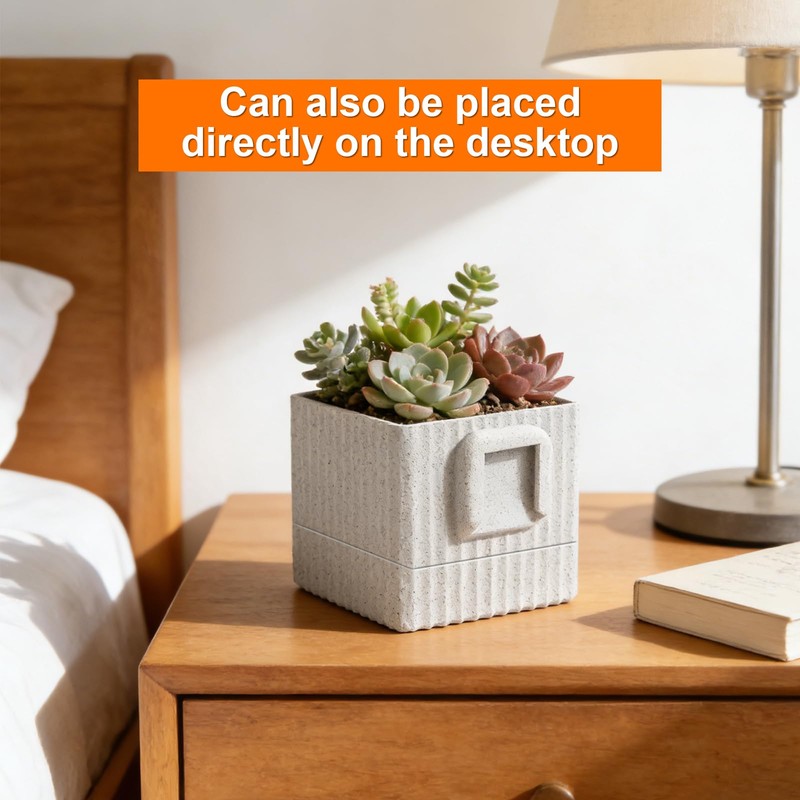 Indoor Self-Watering Planter with Drainage Hole – A Modern-Style Pot