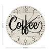 Silent Wall Clock Battery Operated Non Ticking Analog Coffee Decorative