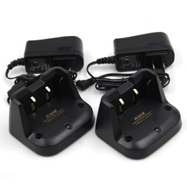(2-Pack) SBH-28 Desktop Rapid Charger for Yaesu FT-70 FT-70R FT-70DR Two Way Radio SBR-24LI Battery Charger