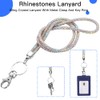 SAVORI Key Lanyard For Women, Rhinestone Lanyard Bling ID Card