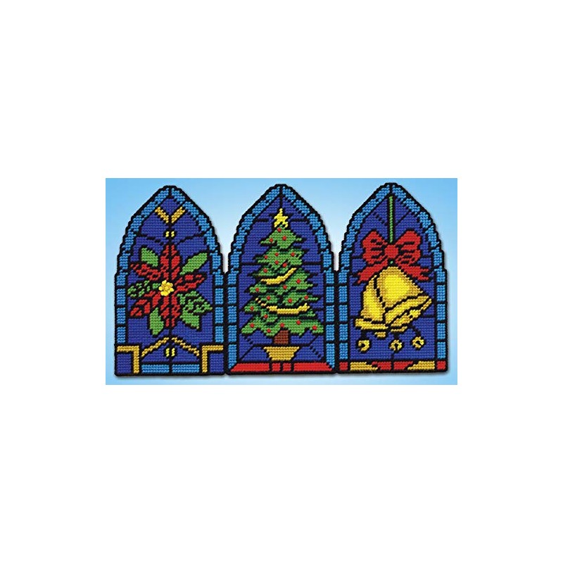 Design Works Crafts Christmas Triptych Plastic Canvas Kit