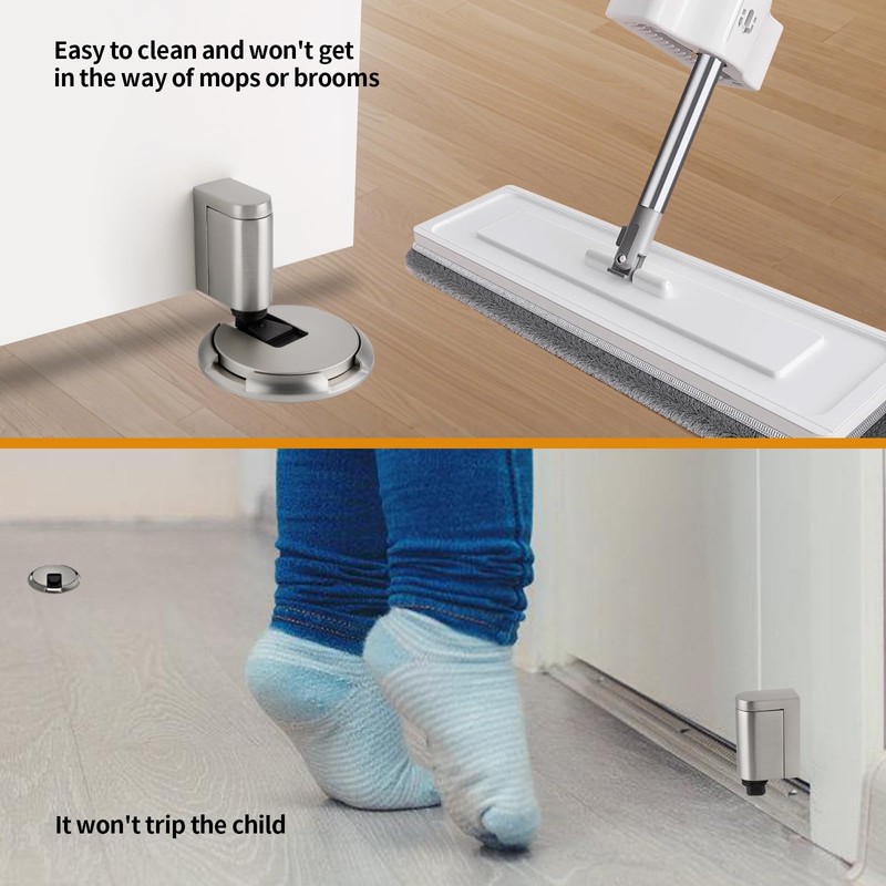Bak Bo Windproof Door Stoppers 2 Pack Adjustable Bottom of