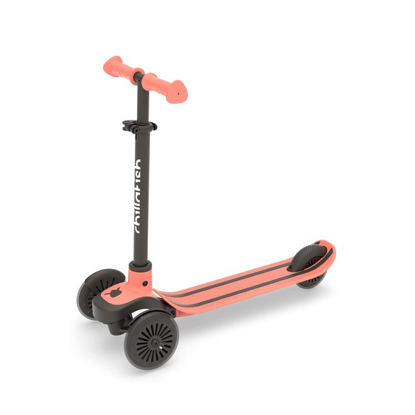 Chillafish Scotti 3-Wheel Lean-to-Steer Scooter with twintip Antislip Deck and Integrated Brake, Adjustable Height Handlebars, Comfy handgrips, for All Ages 3 and up, Flamingo
