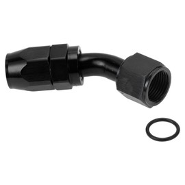 A ABSOPRO Male Flare Reducer Hose Fitting Adapter TF-1001-AN10 45° Fuel Line Connector Aluminum with O-ring Black