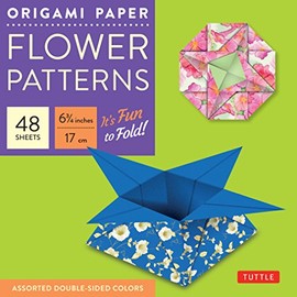 Origami Paper - Flower Patterns - 6 3/4" Size - 48 Sheets: Tuttle Origami Paper: High-Quality Origami Sheets Printed with 8 Different Designs: Instructions for 7 Projects Included