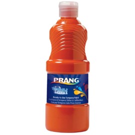 Prang Paint for Kids Tempera Washable Ready to Use Nontoxic Safe 8 oz Single Easy Pour Bottle (Orange)