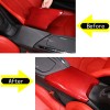 autopart2021 Red Real Carbon Fiber Center Console Armrest Box Cover
