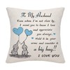 Husband Even When I'm Not Close by Throw Pillow Cover