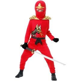 Charades Child's Ninja Avenger Costume, Red, Large