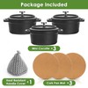 OGANAZI 3 Pcs Mini Cast Iron Dutch Oven Set –