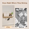 Jemyxhw Key Rack with Shelf and 6 Hooks, Wooden Key