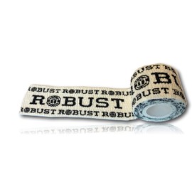 ROBUST FITNESS Weightlifting Hook Grip Tape | Adhesive Stretch Athletic Thumb & Finger Tape | Sticky, Stretchy, Flexible, Easy Tear | Olympic Weightlifting | Cross-Training (1 Roll, White/Black)