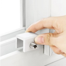 Security Window & Sliding Door Lock Stopper - Anti-Opening Device for Sash, Balcony, and Screen White/Basic 1-Piece 5ea
