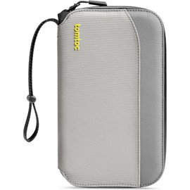 tomtoc Fundas de Pasaporte para 4 Pasaportes y 4 Tarjetas, Estuche Protector para Pasaporte Familiar para Tarjeta SIM y Pasador de Expulsión, Protección RFID, Bolsillo para Tarjeta de Vacunación