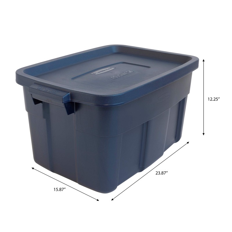 Rubbermaid Roughneck️ Storage Totes 14 Gal, Durable Stackable Storage Containers,