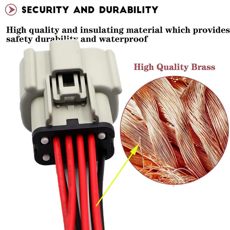 LIZAPUS Headlight Connector Compatible with Dodge Charger 2015-2018 Wiring Pigtail