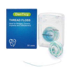 840D Fluffy Floss Threaders,Deep Clean Dental Floss for Braces, Bridges, and Implants,Super Floss, 50 Count, Pack of 1