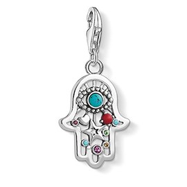 Thomas Sabo Women Charm Pendant Hand of Fatima Charm Club 925 Sterling Silver 1464-333-7