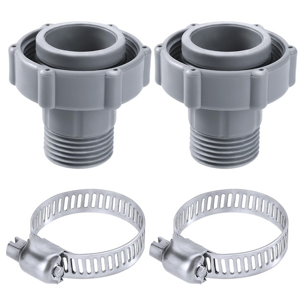 Lyreh 4pcs Swimming Pool Drain Fitting for Coleman, 2pcs Coupling