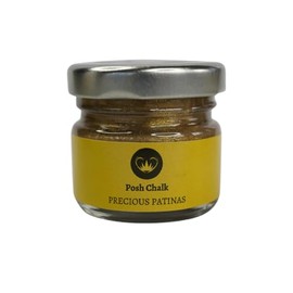 Posh Chalk PCP0302 Precious Aqua Patina - Royal Gold 30ml - Water-Based - Vibrant + Deep Color - Upcycling, Furniture, Wax - Indoor + Outdoor Use
