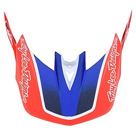 Troy Lee Designs D4 Bicycle Helmet Replacement Visor - MTB Cycling BMX Bicycle Helmet Accessories - Qualifier White/Blue, One Size