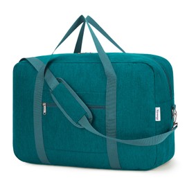 for Airlines Large Cabin Bag 56x36x23 Foldable Travel Duffel Bag Holdall Tote Carry on Luggage Overnight for Women and Men 40L (Upgrade Teal (with Shoulder Strap))