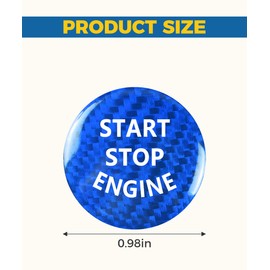 iolory Car Start Button Cover,Engine Start Stop Button Cover,Car Accessories Interior,Vehicle Key Ignition Switch Knob Protector,Auto Decor Accessories,Suitable for Most Cars,Trucks (Blue)
