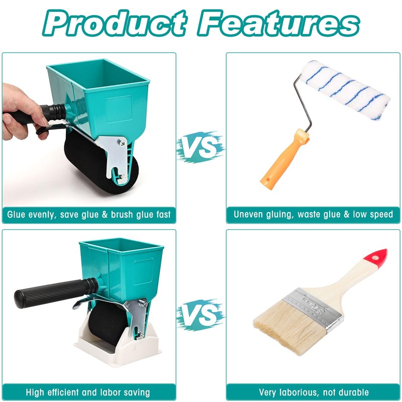 Singring Portable Glue Applicator Roller Woodworking Glue Spreader Adjustable Applicator