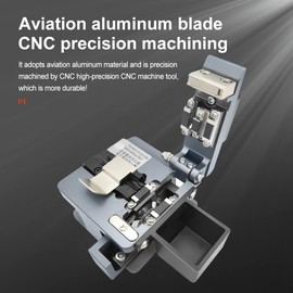 QIIRUN TM20 Fiber Cleaver with 24 Cleaving Spots by Precision CNC Machining, Optical Fiber Cutter Tool with 3 in 1 Fixture and Automatic Rebound Slider Rail