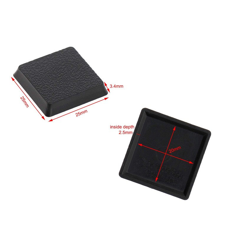 Evemodel 40PCS 25mm Square Black Miniature Model Bases for Tabletop